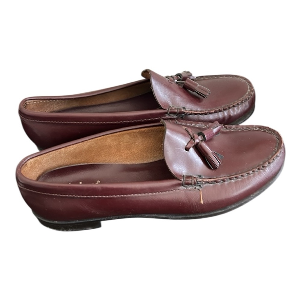 Bass Burgundy Tassel Loafers